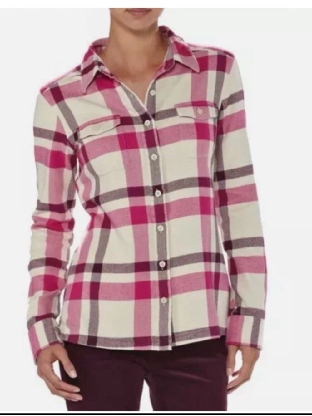 Patagonia Worn Wear Fjord Shirt Size 4 Mid weight Flannel Organic Cotton Cozy
